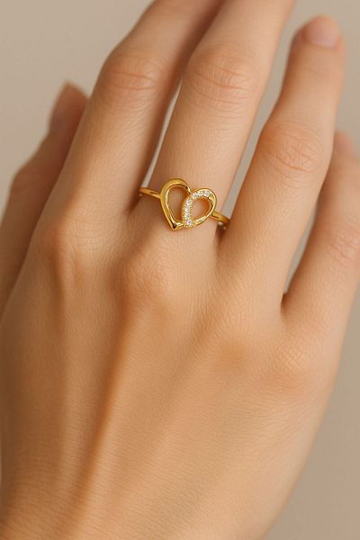 BY YASİN TOPÇU Heart Knot Adjustable Steel Ring