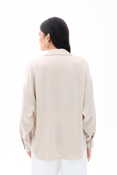 Sateen Self-Line Patterned Shirt - Black