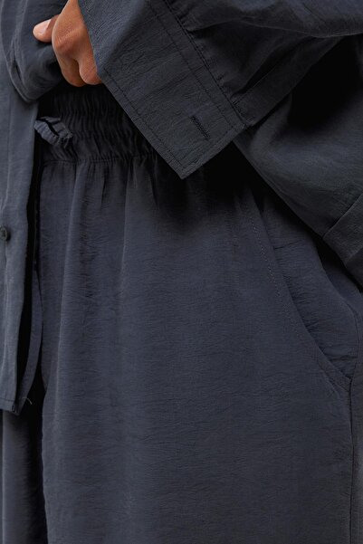 VAMOSCLO Baggy Fit Modal Kumaş Pantolon Antrasit