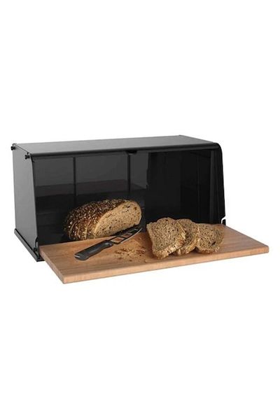 ANGMAD Bread Storage Box with Beech Wood Lid