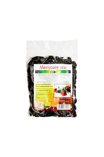 Deco Italia Dried cranberries, dehydrated, sweetened with apple juice, BIO 150g