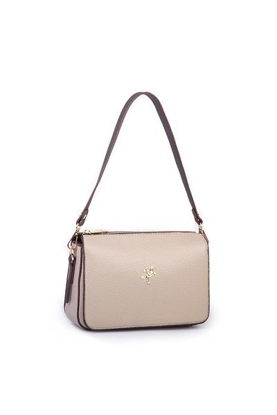 Nas Bag Geantă de umăr și crossbody pentru femei, maro crem Victoria