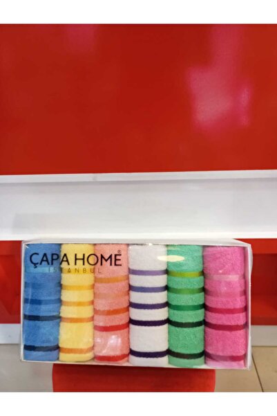 Çapa Home Set of 6 Premium Quality Cotton Daily Gift Hand Face Towel 50X90