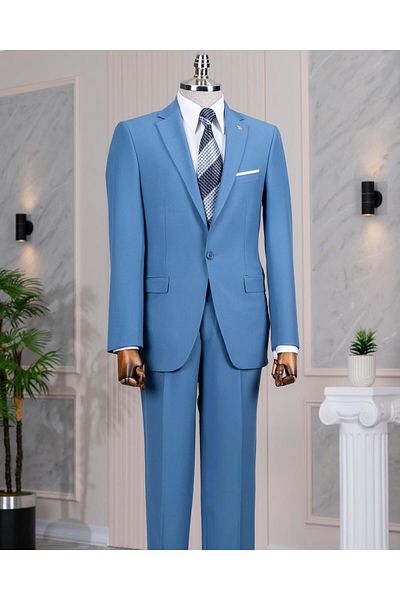 TerziAdemAltun Italian Style Slim Fit Jacket Pants Suit Oil T14157