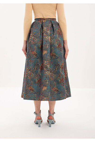 Guzella Premium Jacquard Pleated Midi (90cm) Size Princess Skirt