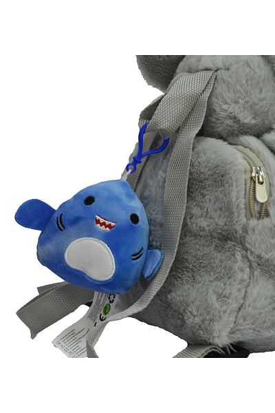 hediyecik Plush Shark Charm Bag Keychain - Cute Bag Ornament - Plush Accessory 10 cm