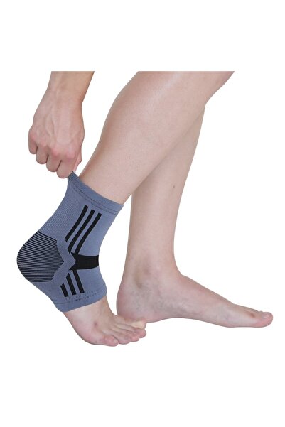 ANGMAD Suport elastic pentru gleznă Unisex, mărime universală, negru-gri