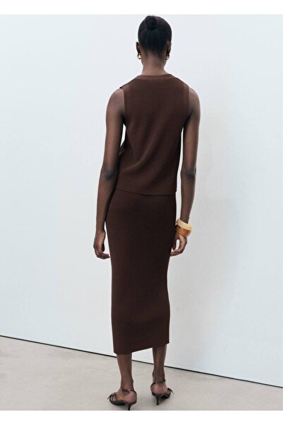 MANGO Woman İnce triko midi etek