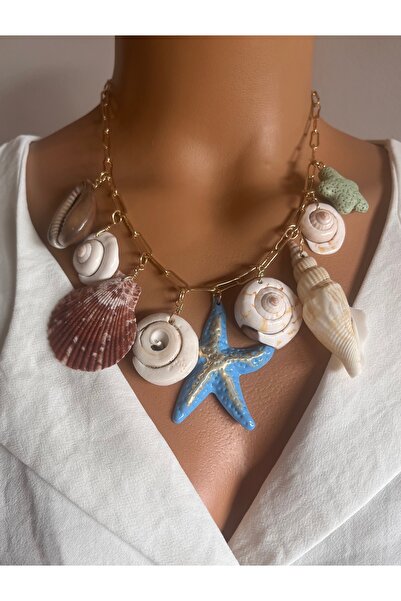 Aka Yazlık deniz kabuğu kolye