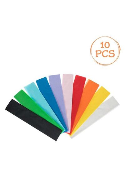 DAsiNU Colored Crepe Paper Set, 20.4 g/m2, 200×50 cm, 10 Sheets