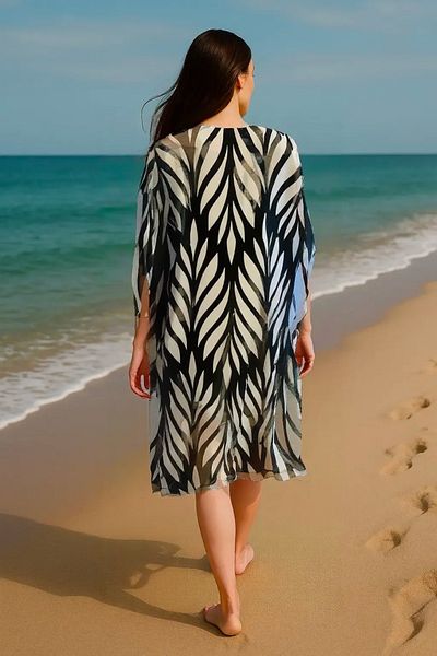 Hayalet Handmade Tie Front Kimono Style Beach Pareo Dress Tunic