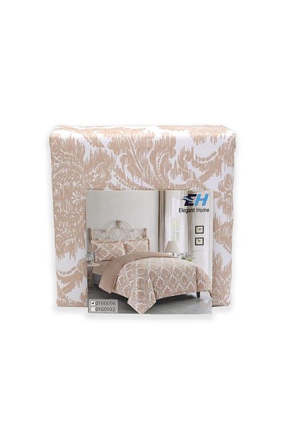 ELEGANT HOME Wooded quilt set 3 pieces