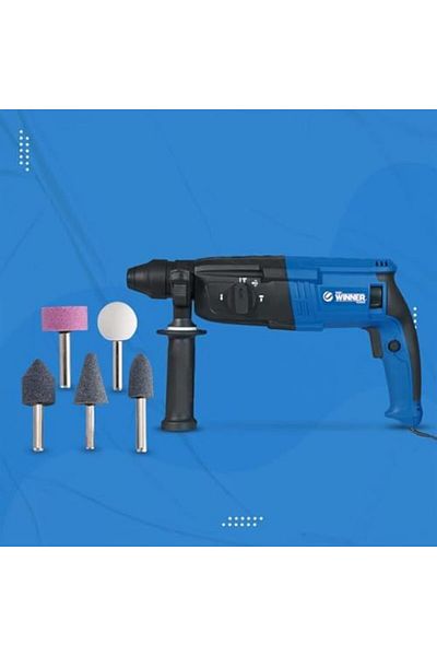 THE WINNER TOOLS Combo Offer - 850W Professional Rotary Hammer Diameter 28mm, Electric Impact Drill & 6 PCS Swaging T