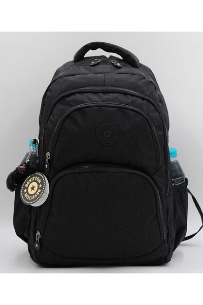 Harmela 34600 Water Resistant Daily School Backpack Unisex School Bag Black-Krnk