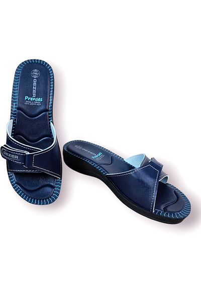 GEZER Women's Slippers Navy Blue Mother Slippers