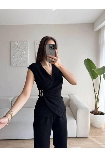 SANDY FASHİON Buckle Detail Set