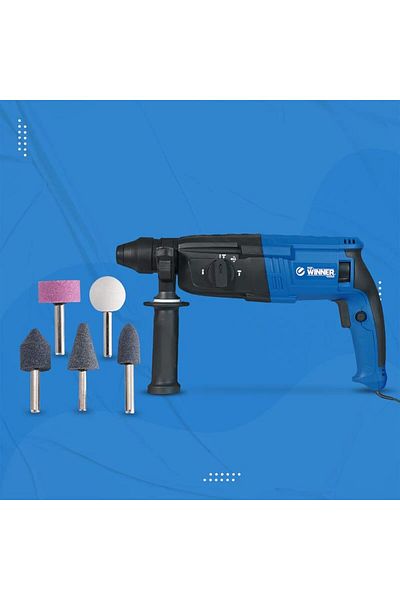 THE WINNER TOOLS Combo Offer - 850W Professional Rotary Hammer Diameter 28mm, Electric Impact Drill & 6 PCS Swaging T