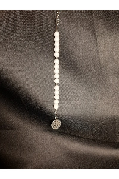 MRYart زينة مرآة الرؤية الخلفية للسيارة مصنوعة من الخرز الزجاجي - إكسسوار الميزان من الطوب العثماني