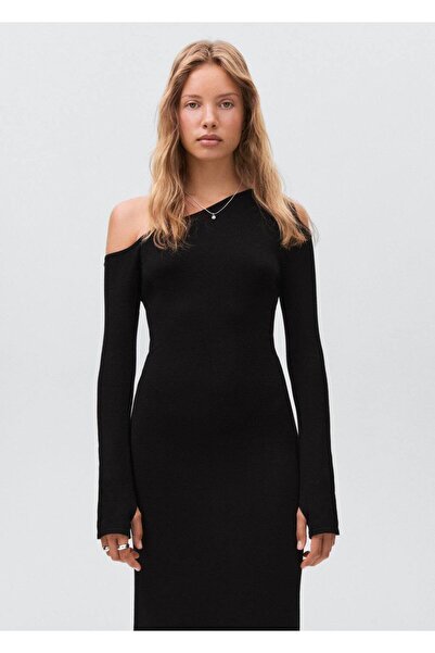 Mango Teen Cut out detaylı asimetrik elbise