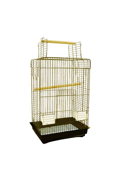 Others Large metal cage for birds and parrots, golden color