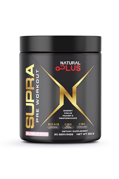 Natural Plus Supra 510 g - aroma Bubble gum,Pre workout