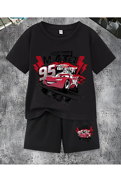 haha Boy's Mcqueen Printed T-Shirt - Shorts Set
