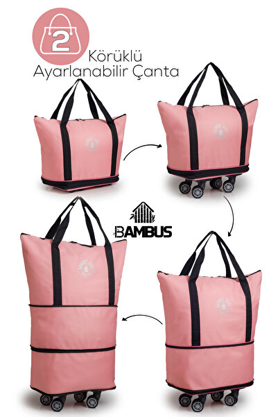 Valiz İki Körüklü Demonte Sessiz Tekerlekli Valiz/Çanta/Bavul