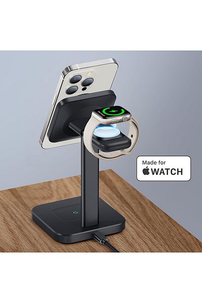 ESR MagSafe Charging Station for Apple with Portable Watch Charger - HaloLock - Black