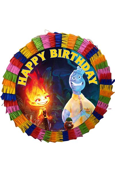 OEM Party pinata, 35 cm, multicolor, Elemental Disney + Birthday T-shirt 5/6 years old