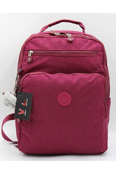 Harmela School Bag Water Resistant Unisex School Backpack Bts-1900 Claret Red