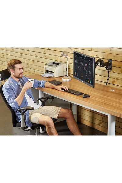 Nb North Bayou NB F150-B Dual Extension Swivel Articulating Wall Mount for 17-35 inch Screens, Holds up to 10 kg