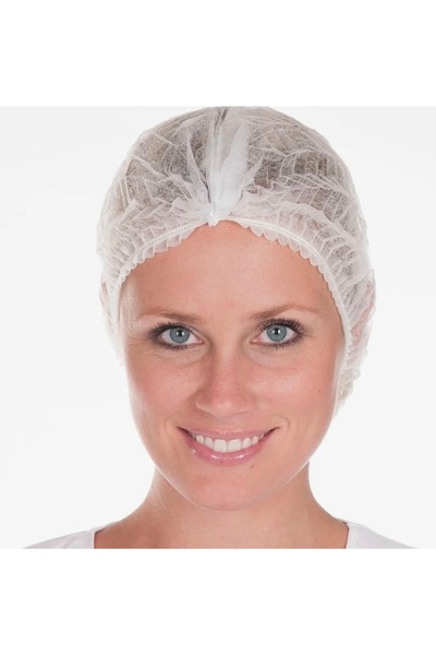 btm home 100 Adet Beyaz Renkli Tek Kullanımlık Cerrahi Bone Aşçı Şef Bonesi