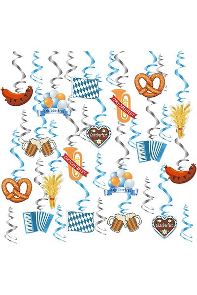 OEM Set of 30 Oktoberfest themed party decorations, different sizes, paper, plastic