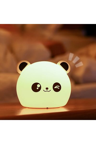 miraza Children's Night Light with Remote Control, Panda Model, LED, 5 Lighting Modes, Silicone