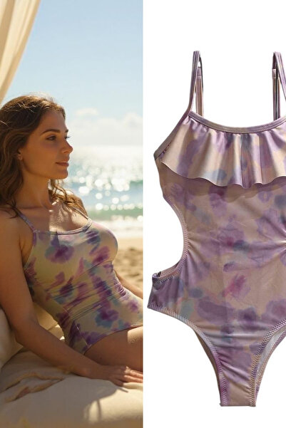 TooHot Mother-Daughter Tie-Dye Patterned Swimsuit Set