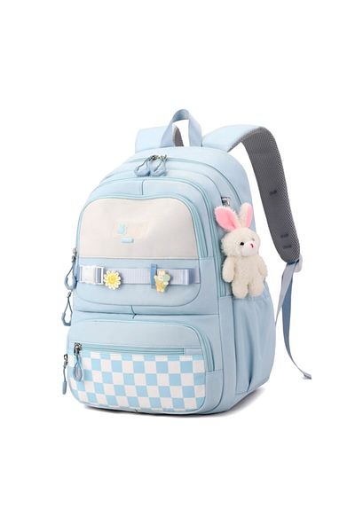 OricareFain School Backpack, NEVERMORE, Sweet Style, Water Resistant, 46 x 33 x 20 cm, Blue