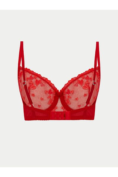 LC Waikiki Red Underwire Unpadded Heart Fancy T-Shirt Bra