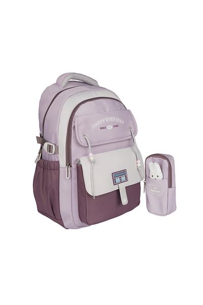 RKY SERENITY Relaxion Multi-Pocket Backpack with Pen Holder and Plush Accessories School Set