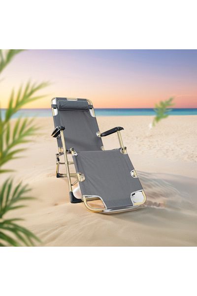 Türkiye Outdoor Recliner,Portable Folding Reclining Beach Sun Patio Chaise Lounge Chair Pool Lawn Lounger,Su