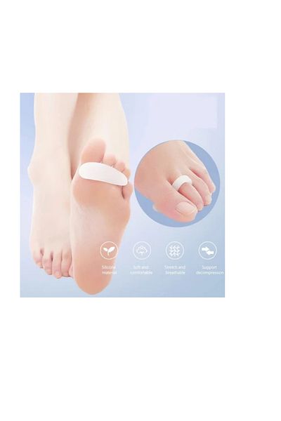 OEM Set of 4 pairs of finger correctors, 6.5 x 2.1 x 3 cm, silicone, white