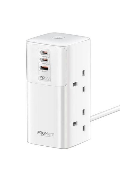 Promate 70W multi-port charging station provides high-efficiency charging for multiple devices at the same time
