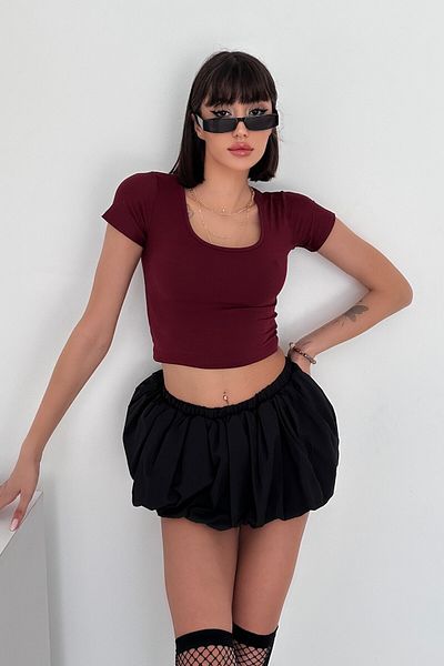 New Now Modal Fabric Oval Collar Half Sleeve Body