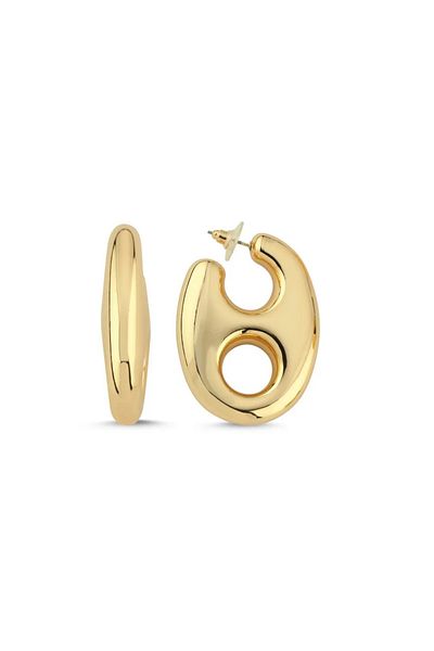 Twinssis Accessories Gold Button Earrings