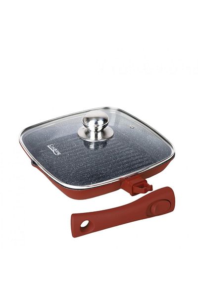 Heinner Grill Pan with Lid 24 cm Cast Aluminum Induction