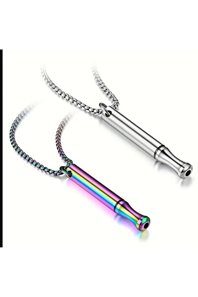 ORGANICYOU SHENZHEN 2 ad Paslanmaz Çelik Meditasyon,Yoga Nefes Alma Kolyesi Stres Rahatlama,Uyanıklık Nefes