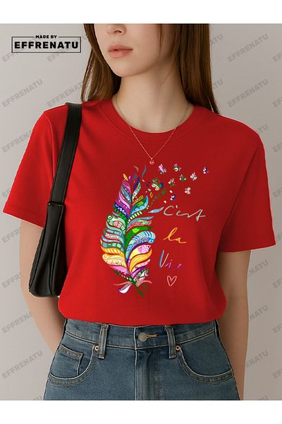 EFFRENATU Trendy Clothing Printed Charming Plus Size T-Shirt