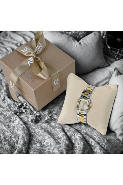 Everon Evero Women's Elegant Double Dial Diamond Watch with Crystal Accent