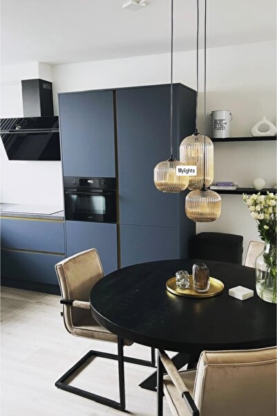 demet habek mylights Mylights Bal Camlı 3lü üçlü Tavan Sarkıt Avize Masaüstü Eskitme Gold Modern Dekoratif