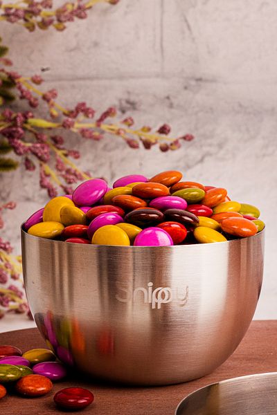 Snippy Lora - 6-Piece Stainless Steel Snack Bowl Multi-Purpose Steel Sugar Bowl Bowl 300 ml