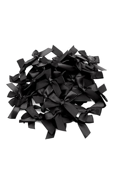 Fiyonks Atölye Bow Satin 25 Pieces, Ribbon Bow Satin Handmade Decoration